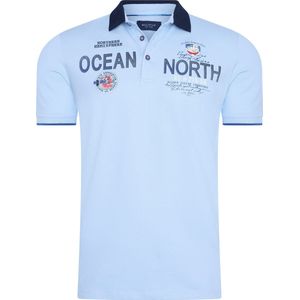 Marco Casette - Poloshirt Heren - Lichtblauw - Opdruk - Italia Moda