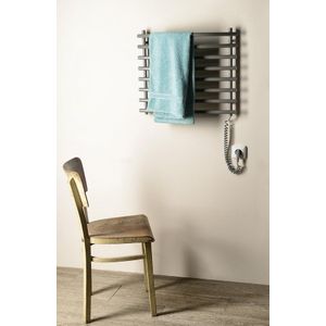 Aqualine Such elektrische handdoekradiator 57x46.5cm 72W grijs