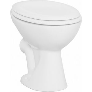 Sanigoods Goos staand toilet wit glans PK
