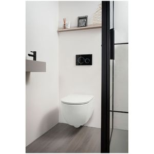 Xenz Gio randloos hangend toilet met softclose zitting mat wit