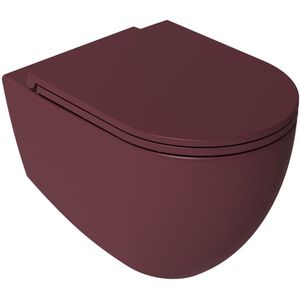 Sapho Infinity randloos toilet 53x36,5cm mat rood