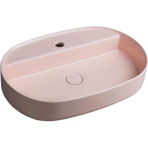 Isvea Infinity waskom 60x40cm met kraangat roze mat