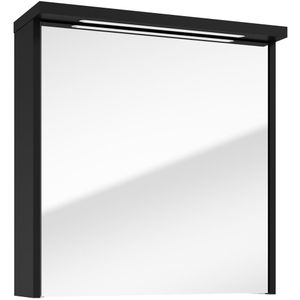 Fontana Grado spiegelkast met verlichting 60cm 1 deur zwart mat