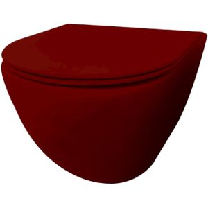Best Design Morrano hangend toilet randloos rood mat
