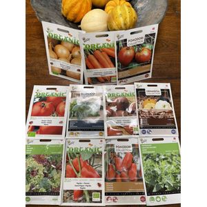 Buzzy Organic - Moestuinpakket beginners - Groentezaden- 12 soorten - Hoge kiemkracht