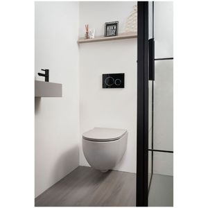 Xenz Gio randloos hangend toilet met softclose zitting mat grijs