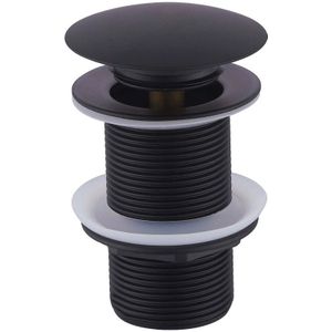 Mueller Round clickwaste verlengd 5/4" mat zwart