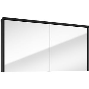 Fontana Basic spiegelkast 117cm met 2 deuren zwart mat