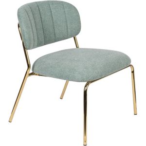 MD Interior Jolien loungestoel lichtgroen/goud - set van 2 stoelen