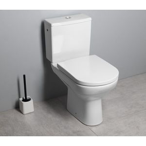 Bruckner Behrens randloos staand toilet met softclose zitting wit