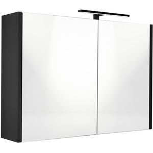 Best Design Happy spiegelkast met verlichting 100x60cm zwart mat