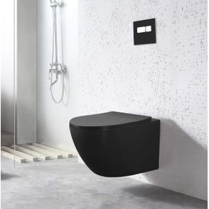SaniGoods Livorno toiletpot inclusief softclose zitting 48cm mat zwart