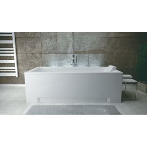Plazan Modern ligbad met paneel acryl 130x70cm wit glans