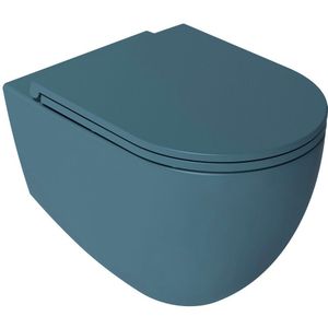 Sapho Infinity toiletpot randloos met softclose zitting petrol mat