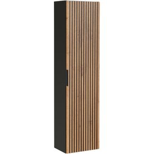 AIVY badkamer kolomkast walnoot kleur. 160cm hoog MDF 2 Deuren - Mocha