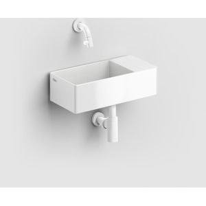 Clou New Flush 3 keramische fontein 35cm zonder kraangat rechts wit glans