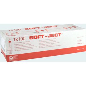Injectiespuiten Soft-Ject 3ml – 3-delig – Luer centrisch – 10 stuks- Steriel