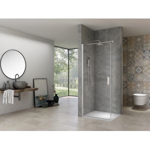 van Rijn ST02 hoekcabine 64x118cm met draaideur chroom