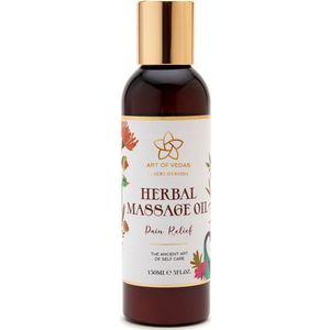 Art of Vedas - Herbal Massage Olie - Ayurvedische Abhyanga Massage - Pijnstillende Olie voor gewrichten - 100% Natuurlijk - Vegan - 150ML