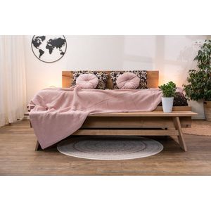 Zwevend bed - Bed Mila - inclusief hoofdbord en open nachtkastje - 140 x 200