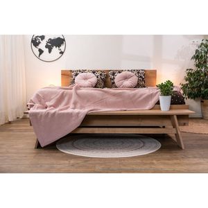 Zwevend bed - Bed Mila - inclusief hoofdbord en open nachtkastje - 180 x 200