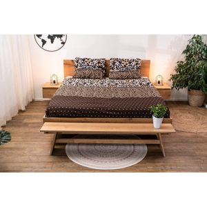 Zwevend bed - Bed Mila - inclusief hoofdbord en nachtkastje met lade - 140 x 200