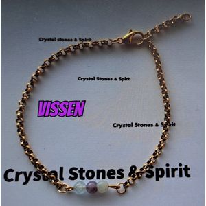 Armband Horoscoop Vissen, goudkleurig