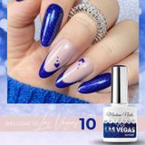Modena Nails UV/LED Gellak Welcome To Las Vegas - LV10 - Blauw, Glitter - Glitters - Gel nagellak
