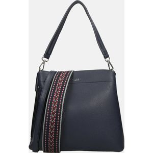 Flora & Co schoudertas fashionband navy