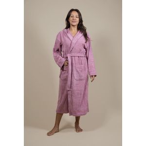 Cozylion Dames Badjas Badstof – Sauna & Wellness badjas – Ochtendjas dames – 100% katoen – Roze