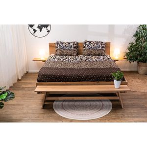 Zwevend bed - Bed Mila - inclusief hoofdbord en bed plank als nachtkastje - 200 x 200