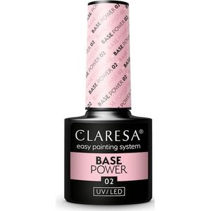 Claresa UV/LED Gellak Base Power #02 - 5ml. - licht, subtiel roze - Glanzend - Top en/of basecoat
