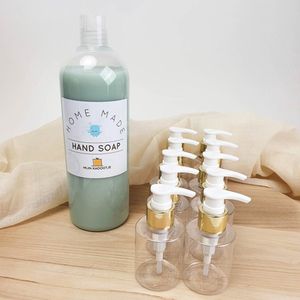 Zeep - Zeeppompje - Set van 10 + 1L handzeep - Gouden dop - Eucalyptus - doopsuiker - bedankje - bedankjes - doopsuiker zeep - doopsuiker zeeppompje - feest