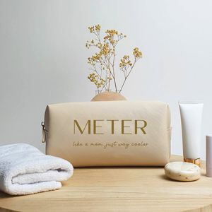 Toiletzak met naam - Like a mom - Oyster - Cadeau meter - Toilettas - Cadeau - Meter vragen