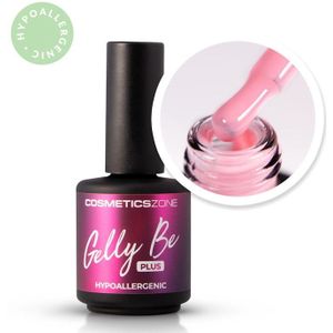 Cosmetics Zone Hypoallergene Gel Base UV/LED “Gelly BE Plus” – Roze Essence 15ml. - Roze - Glanzend - Gel nagellak