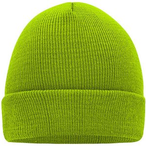 Myrtle Beach 'Knitted Cap' Beanie Limoengroen