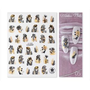 Modena Nails Nail Art Stickers Gold Glam #05
