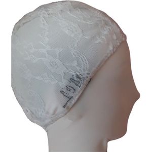 Haar Cap net stof wit Mesh kant Pruik Haarnetjes met klem Pruiken Haarnetjes klemmen Pruiken Rekbare Elastische Haarnet voor nephaar weave