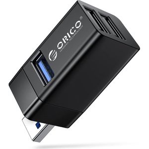 ORICO - Mini USB Hub - 3 Poorten - Draagbare USB-Splitter - met 1 USB 3.0 en 2 USB 2.0 - High Speed Adapter - voor Laptop, MacBook, Desktop-PC, Flash Drive, Printer, Toetsenbord, Muis