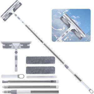 Kleyn - 2 in 1 Ramenwasser - Ramenwasser Telescopisch - Ruitenreiniger - 65 tot 180 cm - 180°