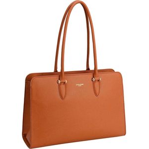 David Jones Grote Schoudertas A4+ - Cognac