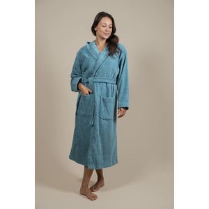 Cozylion Luxe Badjas Dames & Heren Capuchon - Sauna badjas - Ochtendjas dames & heren - Groen - Badstof - Wellness badjas