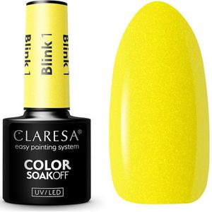Claresa UV/LED Gellak Blink #1 – 5ml. - Geel, Glitter - Glitters - Gel nagellak