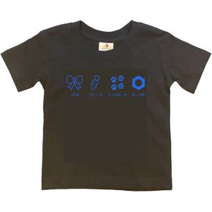 Shirt Aankondiging zwangerschap Rebus Ik word grote broer | korte mouw | Zwart/blauw | maat 110/116 zwangerschap aankondiging bekendmaking Baby big bro brother