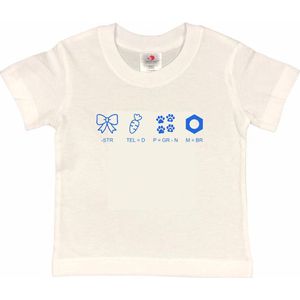 Shirt Aankondiging zwangerschap Rebus Ik word grote broer | korte mouw | Wit/blauw | maat 110/116 zwangerschap aankondiging bekendmaking Baby big bro brother Grote Broer