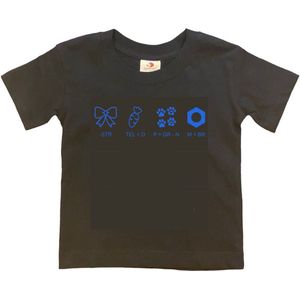 Shirt Aankondiging zwangerschap Rebus Ik word grote broer | korte mouw | Zwart/blauw | maat 98/104 zwangerschap aankondiging bekendmaking Baby big bro brother
