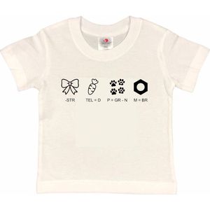 Shirt Aankondiging zwangerschap Rebus Ik word grote broer | korte mouw | Wit/zwart | maat 98/104 zwangerschap aankondiging bekendmaking Baby big bro brother