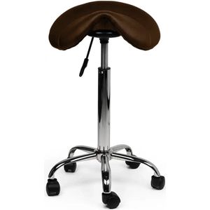 Ergonomische zadelkruk standaard model in de kleur bruin.