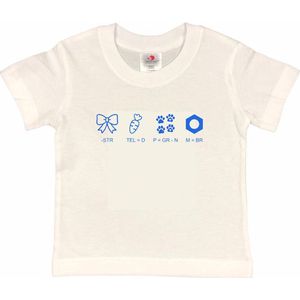 Shirt Aankondiging zwangerschap Rebus Ik word grote broer | korte mouw | Wit/blauw | maat 86/92 zwangerschap aankondiging bekendmaking Baby big bro brother Grote Broer