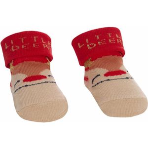 Festive Socks Sokjes Kerst ""Little Deer"" Rendier Unisex 0-6 Maanden In Organza Gift Bag / Geschenkverpakking B988